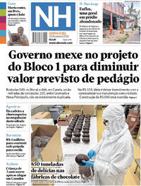 Capa do jornal Jornal NH 26/02/2026