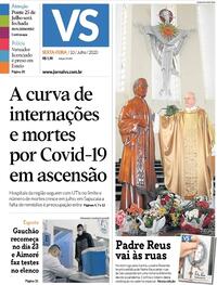Capa do jornal Jornal VS 10/07/2020