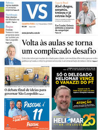 Capa do jornal Jornal VS 11/11/2020