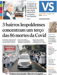 Capa do jornal Jornal VS 14/08/2020