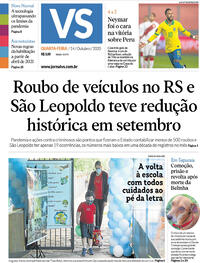Capa do jornal Jornal VS 14/10/2020