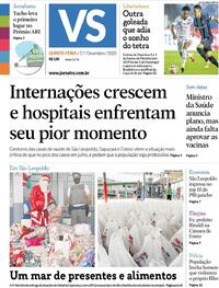 Capa do jornal Jornal VS 17/12/2020