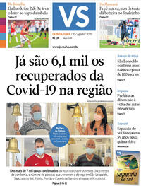 Capa do jornal Jornal VS 20/08/2020