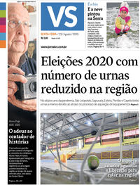 Capa do jornal Jornal VS 21/08/2020