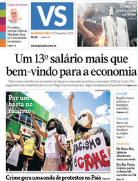 Capa do jornal Jornal VS 23/11/2020