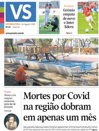 Capa do jornal Jornal VS 24/08/2020