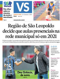 Capa do jornal Jornal VS 24/09/2020