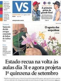 Capa do jornal Jornal VS 26/08/2020