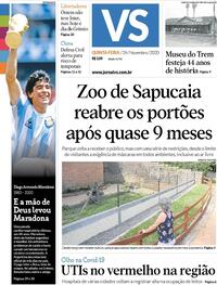 Capa do jornal Jornal VS 26/11/2020