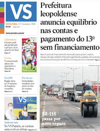 Capa do jornal Jornal VS 27/11/2020