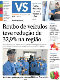 Capa do jornal Jornal VS 29/12/2020