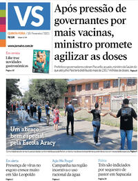 Capa do jornal Jornal VS 18/02/2021