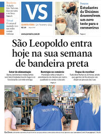 Capa do jornal Jornal VS 24/02/2021