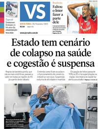Capa do jornal Jornal VS 26/02/2021