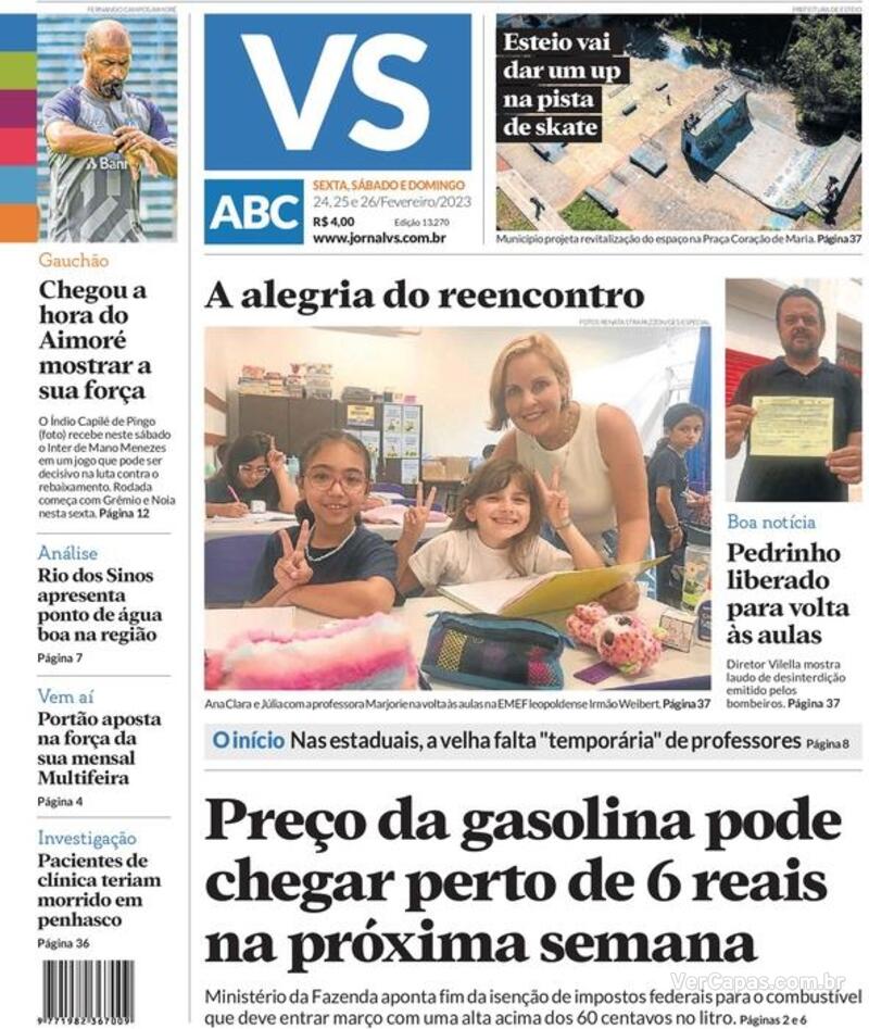 Capa Jornal O Jogo - 25 fevereiro 2023 