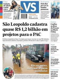 Capa do jornal Jornal VS 23/11/2023