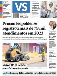 Capa do jornal Jornal VS 23/01/2024
