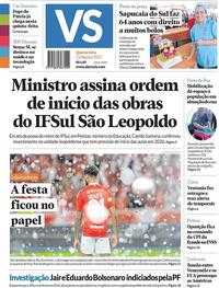 Capa do jornal Jornal VS 21/08/2025