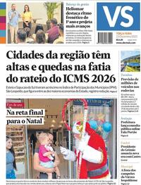 Capa do jornal Jornal VS 23/12/2025