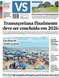 Capa do jornal Jornal VS 29/12/2025