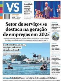 Capa do jornal Jornal VS 08/01/2026