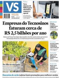 Capa do jornal Jornal VS 15/01/2026