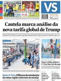 Capa do jornal Jornal VS 23/02/2026
