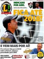 Capa do jornal Lance - Rio de Janeiro 20/12/2016