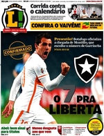 Capa do jornal Lance - Rio de Janeiro 23/12/2016