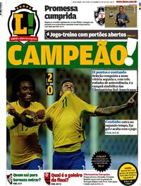 Capa do jornal Lance - Rio de Janeiro 01/09/2017