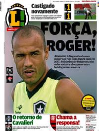 Capa do jornal Lance - Rio de Janeiro 01/10/2017
