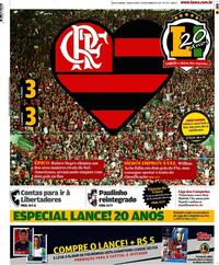 Capa do jornal Lance - Rio de Janeiro 02/11/2017