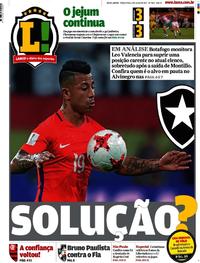 Capa do jornal Lance - Rio de Janeiro 04/07/2017