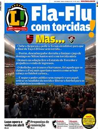 Capa do jornal Lance - Rio de Janeiro 05/03/2017