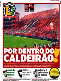 Capa do jornal Lance - Rio de Janeiro 06/12/2017