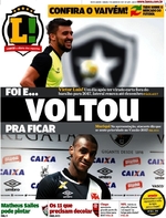 Capa do jornal Lance - Rio de Janeiro 07/01/2017