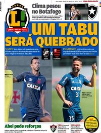 Capa do jornal Lance - Rio de Janeiro 08/04/2017