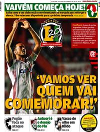 Capa do jornal Lance - Rio de Janeiro 08/12/2017