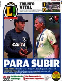 Capa do jornal Lance - Rio de Janeiro 10/09/2017