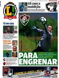Capa do jornal Lance - Rio de Janeiro 10/10/2017