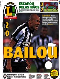 Capa do jornal Lance - Rio de Janeiro 11/09/2017