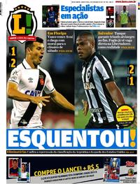Capa do jornal Lance - Rio de Janeiro 12/10/2017
