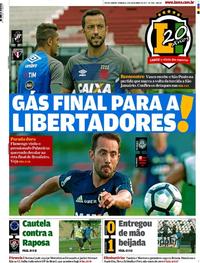 Capa do jornal Lance - Rio de Janeiro 12/11/2017