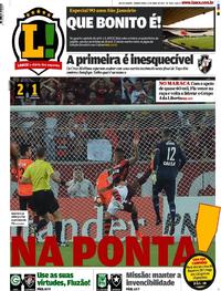 Capa do jornal Lance - Rio de Janeiro 13/04/2017