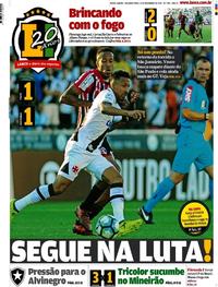 Capa do jornal Lance - Rio de Janeiro 13/11/2017