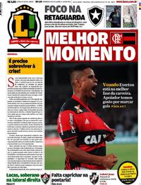 Capa do jornal Lance - Rio de Janeiro 14/02/2017