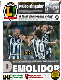 Capa do jornal Lance - Rio de Janeiro 14/04/2017