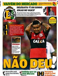Capa do jornal Lance - Rio de Janeiro 14/12/2017