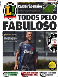 Capa do jornal Lance - Rio de Janeiro 15/04/2017