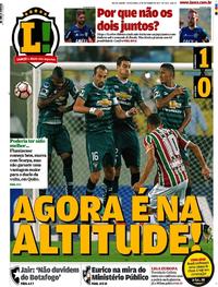 Capa do jornal Lance - Rio de Janeiro 15/09/2017